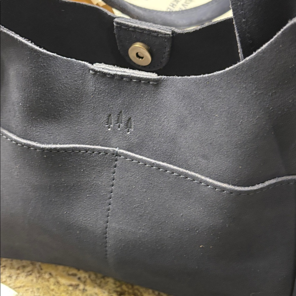 Alaska Blue L Madison Shoulder Bag by Portland Leather, NWT - Picture 13 of 13